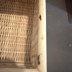 無印良品重なるブリ材角型バスケットの画像