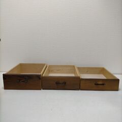 木製 3段 チェスト小引き出し　昭和レトロ　引き出し収納　卓上収納　ヴィンテージ風　 小物入れ アンティーク調 収納ボックス レトロ インテリア 机上収納 雑貨 　251117-3Y の画像