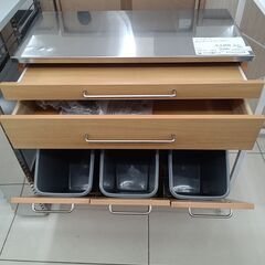 ★リユースのサカイ日立店★HJ8318 山善 ペールストッカー ナチュラルブラウン H73.5×D36×W70.5 クリーニング済み の画像