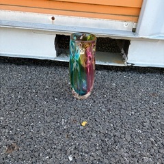 レインボーアート花瓶。の画像
