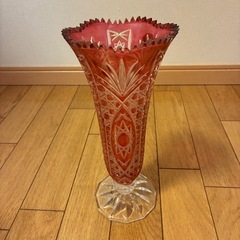 花瓶セット 陶器とクリスタルの画像