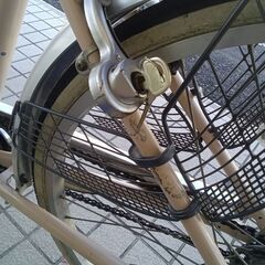 リユースのサカイ栃木店★ジモティ割あり★  自転車 26インチ ピンクベージュ クリーニング済み TC11618の画像