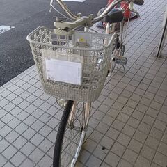 リユースのサカイ栃木店★ジモティ割あり★  自転車 26インチ ピンクベージュ クリーニング済み TC11618の画像