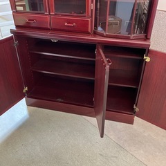 サ2511-277 ミッドセンチュリー風 カップボード 回転扉付き キズ汚れはがれ有りの画像