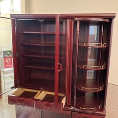 サ2511-277 ミッドセンチュリー風 カップボード 回転扉付き キズ汚れはがれ有りの画像