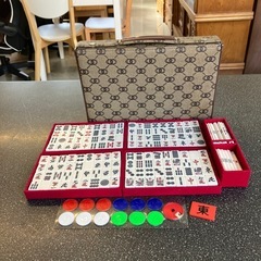 サ2511-276 麻雀牌 麻雀セット 取手付きハードケース キズ汚れ有りの画像