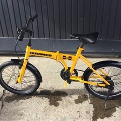 A-222△ v 岐阜発/ HUMMER/ ハマー/ 折りたたみ自転車/ 20インチ/ 変速なし/ 走行確認/ 現状品/ KB/ R7.11/12 △の画像