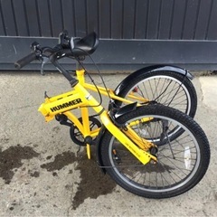 A-222△ v 岐阜発/ HUMMER/ ハマー/ 折りたたみ自転車/ 20インチ/ 変速なし/ 走行確認/ 現状品/ KB/ R7.11/12 △の画像