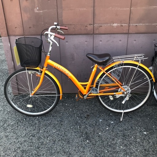 ジモティ割引有★【ジャングルジャングル岸和田店】自転車 シティサイクル ママチャリ オレンジ  26インチ 南大阪 岸和田市 貝塚市 泉佐野市 和泉市 忠岡町 熊取町