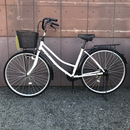 ジモティ割引有★【ジャングルジャングル岸和田店】自転車 シティサイクル ママチャリ ホワイト 27インチ 南大阪 岸和田市 貝塚市 泉佐野市 和泉市 忠岡町 熊取町