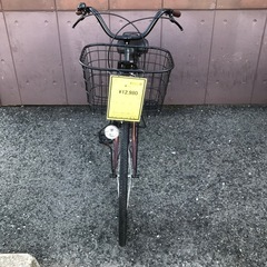ジモティ割引有★【ジャングルジャングル岸和田店】自転車 シティサイクル ママチャリ レッド 26インチ 南大阪 岸和田市 貝塚市 泉佐野市 和泉市 忠岡町 熊取町の画像