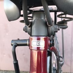 ジモティ割引有★【ジャングルジャングル岸和田店】自転車 シティサイクル ママチャリ レッド 26インチ 南大阪 岸和田市 貝塚市 泉佐野市 和泉市 忠岡町 熊取町の画像