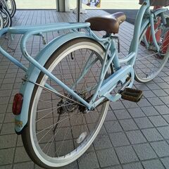 リユースのサカイ栃木店★ジモティ割あり★ ダイワサイクル silver ring cute 子供用自転車 22インチ みずいろ クリーニング済み TC11622の画像