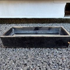 黒水盤　花器　めだか展示鉢。の画像