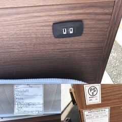 JM20443K)　ニトリ　ベッド＆マットレス1式 ＜幅：約210cm 高さ：約85cm 奥行：約123cm＞中古品【取りに来られる方限定】　 の画像