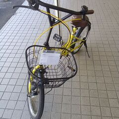 リユースのサカイ栃木店★ジモティ割あり★  ギア付き自転車 20インチ イエロー クリーニング済み TC11623の画像