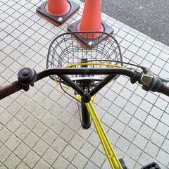 リユースのサカイ栃木店★ジモティ割あり★  ギア付き自転車 20インチ イエロー クリーニング済み TC11623の画像