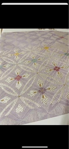 【西陣織】薄紫の帯 - 刺繍入り