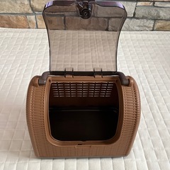 【美品】リッチェル ラタンキャリー ブラウン　の画像