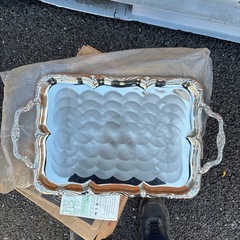 昭和レトロ。ステンレストレイ。の画像