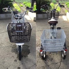h-216△ q 岐阜発/パナソニック/電動アシスト三輪自転車/スイングあり/3段変速/バッテリー12Ah/充電器なし/走行確認/現状品/管25s/ R7.11/12 △の画像