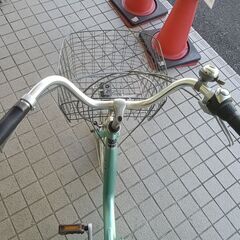 リユースのサカイ栃木店★ジモティ割あり★  ギア付き自転車 20インチ グリーン クリーニング済み TC11624の画像