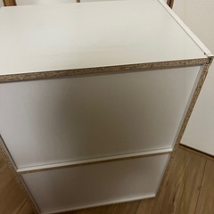 カラーボックス　白　2段の画像