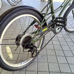 リユースのサカイ栃木店★ジモティ割あり★  ギア付き自転車 20インチ ダークグリーン クリーニング済み TC11625の画像