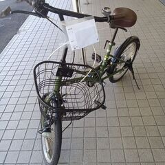 リユースのサカイ栃木店★ジモティ割あり★  ギア付き自転車 20インチ ダークグリーン クリーニング済み TC11625の画像