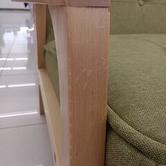 ★リユースのサカイ日立店★HJ8323  2人掛けソファ イエローグリーン H77×D72×W116 クリーニング済み の画像