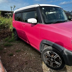 2014年式 スズキ ハスラー ハイブリッドＸ　衝突被害軽減システム　スマートキー　ＨＩＤヘッド　ＥＴＣ　オートライト　オートエアコン　純正１５インチアルミの画像