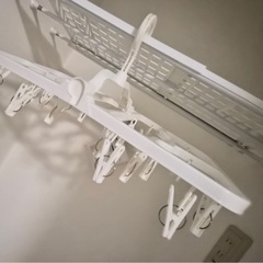 ランドリーバスケット・洗濯ネット・物干しハンガーセットの画像