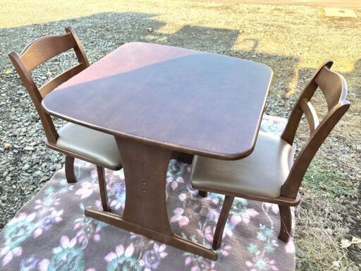 NITORI/ニトリ◆ダイニングセット◆ ダイニングテーブル 2人用  家具 回転チェア