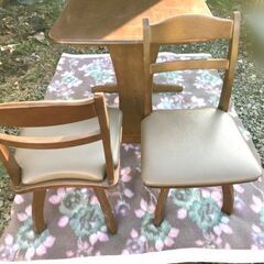 NITORI/ニトリ◆ダイニングセット◆ ダイニングテーブル 2人用  家具 回転チェアの画像