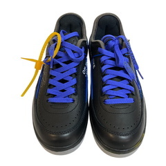 ナイキ NIKE 25.0 スニーカー AIR JORDAN 2(Off-White)コラボ AIR JORDAN 2 RETRO LOW SP オフホワイト DJ4375-004 ブラックの画像