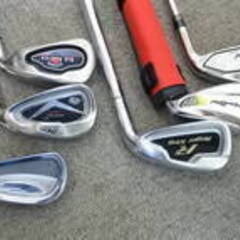 【KSD/A/Io/00】ゴルフ屋内素振り用アイアン・6本おまとめ出品・ヘッドは大人用・サイズが合えばジュニア練習用も可能かと思われます。ボールは打てません　素振り用の画像