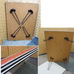 幅75㎝　昭和レトロ 折りたたみテーブル レトロ模様 ローテーブル 木製 座卓 奥行51.5×高さ29㎝ 札幌 北20条店の画像