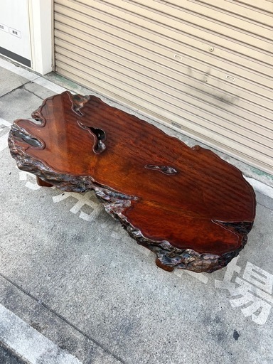 A766♠️一枚板 無垢材ローテーブル  座卓 玉杢 瘤 和室 和家具