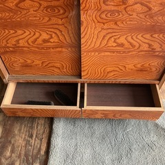 昭和レトロ✨木製下駄箱👟シューズラックアンティーク昭和家具靴入れ幅75.4cm奥行き35.5cm高さ98cm汚れ•傷•凹みあり💦茶色ブラウンの画像