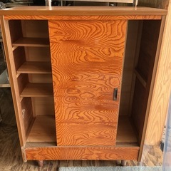 昭和レトロ✨木製下駄箱👟シューズラックアンティーク昭和家具靴入れ幅75.4cm奥行き35.5cm高さ98cm汚れ•傷•凹みあり💦茶色ブラウンの画像