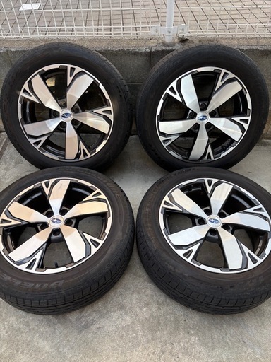 スバル　225/55R18 ノーマルタイヤ　ホイール