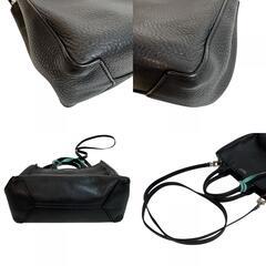 ティファニー TIFFANY&Co. ショルダーバッグ マイクロトート 2WAY ミニトート ハンドバッグ ブラックの画像