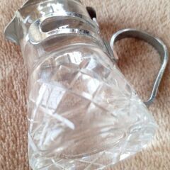 🥛ミルクピッチャー ガラス 切子 昭和レトロ 貴重の画像