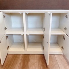 【0円】木目調収納棚おゆずりしますの画像