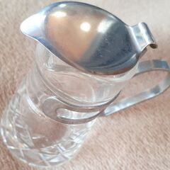 🥛ミルクピッチャー ガラス 切子 昭和レトロ 貴重の画像