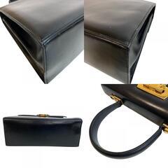 サルヴァトーレフェラガモ Salvatore Ferragamo ハンドバッグ ガンチーニ ブラックの画像