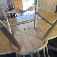 飛騨産業　キツツキ　ダイニングテーブルセット　椅子４脚の画像