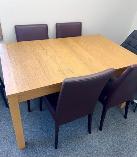 【オススメ】天然木 オークナチュラル 横に広がる机