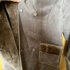 【レディース】フェイクムートンコート アウター フード付 裏ボア ボリュームの画像