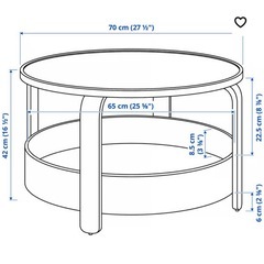 イケア IKEA ボルゲビー BORGEBY ローテーブル 丸型の画像